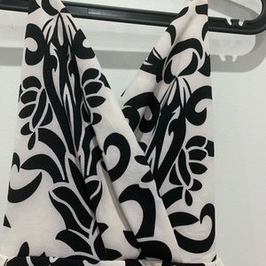 Boutique Black and Off-White Mini Dress